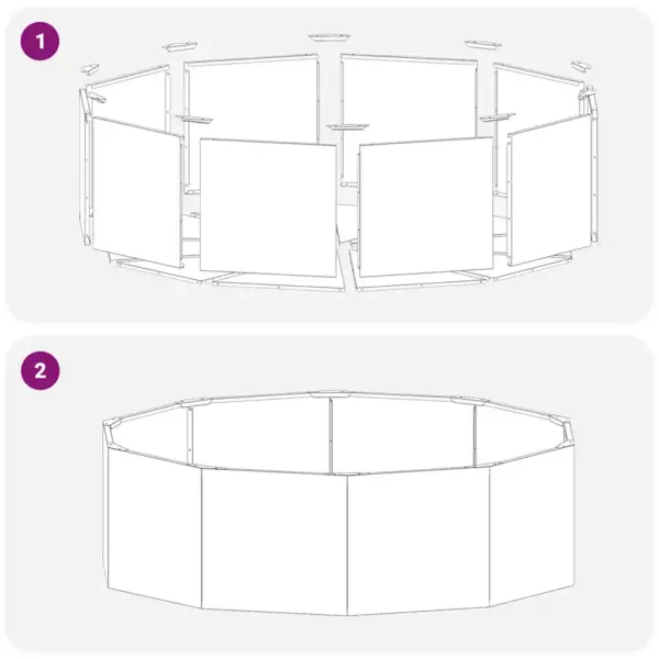 Roostevärvi terasest ümmargune taimekast, 120 x 120 x 35 cm – 10