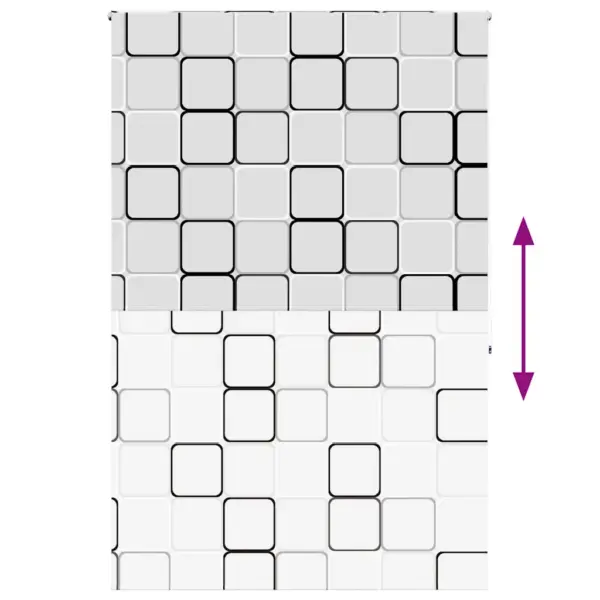 Rullitav dušikardin ruudumustriga, PEVA, 150 x 240 cm – 5