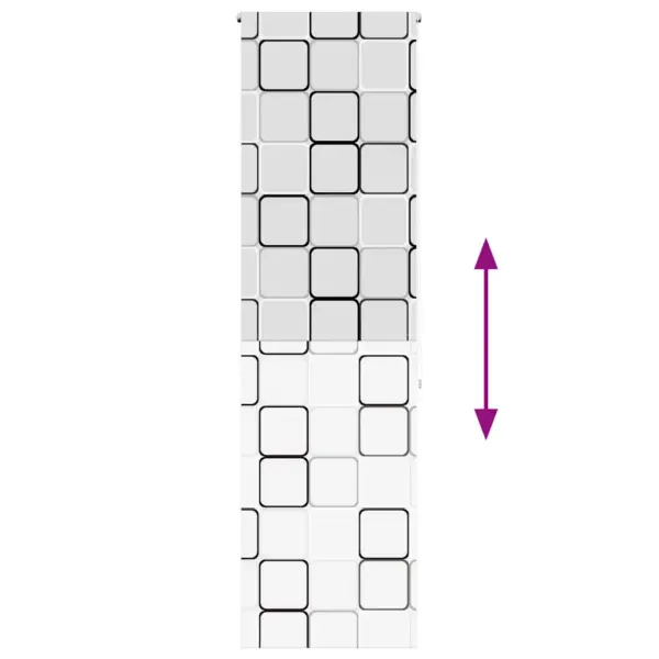 Rullitav dušikardin ruudumustriga, PEVA, 70 x 240 cm, kanga laius 66 cm – 5