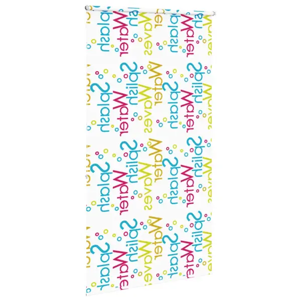 Veekindel ruloo-dušikardin Splash mustriga, PEVA, 130 x 240 cm – 4