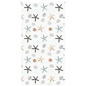 Ruloo-tüüpi dušikardin, veekindel PEVA, mereteemaline muster, 130 x 240 cm