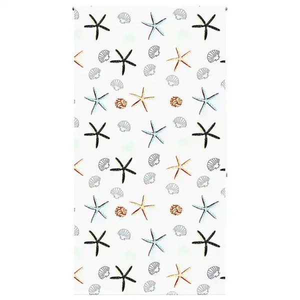 Ruloo-tüüpi dušikardin, veekindel PEVA, mereteemaline muster, 130 x 240 cm – 4