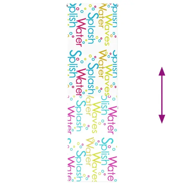 Ruloo-tüüpi dušikardin Splash mustriga, veekindel PEVA, 70 x 240 cm – 5