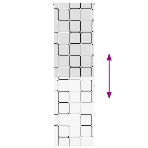 Ruloodušikardin ruudumustriga, PEVA, 80 x 240 cm, kanga laius 76 cm – 5