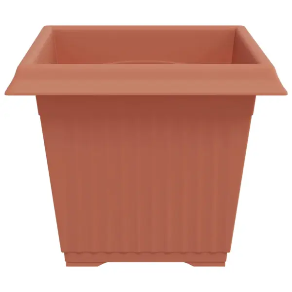 Ruudukujulised plastlillepotid drenaažiavadega, kohviroosa, 6 tk, 28,5 x 28,5 x 22 cm – 6