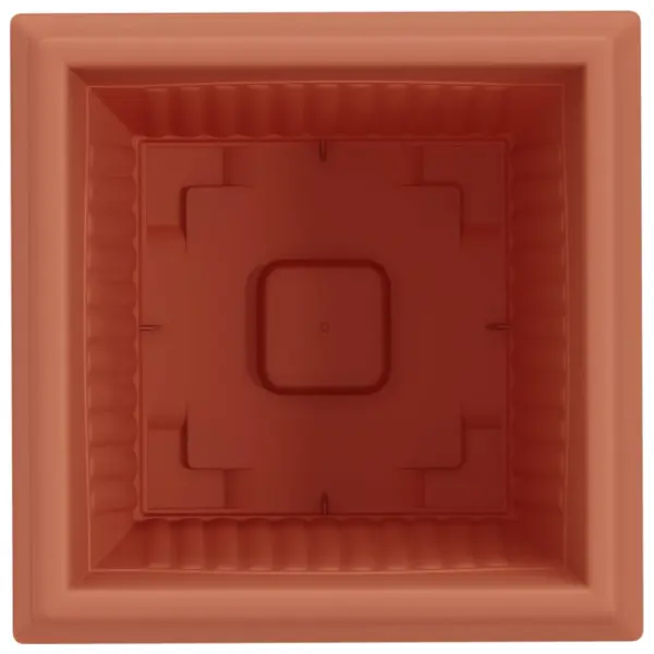 Ruudukujulised plastlillepotid rõdule ja aeda, kohviroosa, 33 x 33 x 26 cm, 6 tk – 7