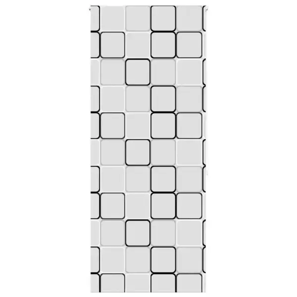 Ruudulise mustriga veekindel duširuloo, PEVA, 90 x 240 cm – 2