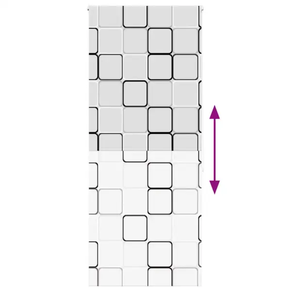 Ruudulise mustriga veekindel duširuloo, PEVA, 90 x 240 cm – 5