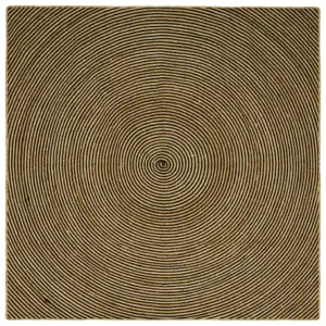 Ruut džuutvaip, looduslik-must, 200 x 200 cm