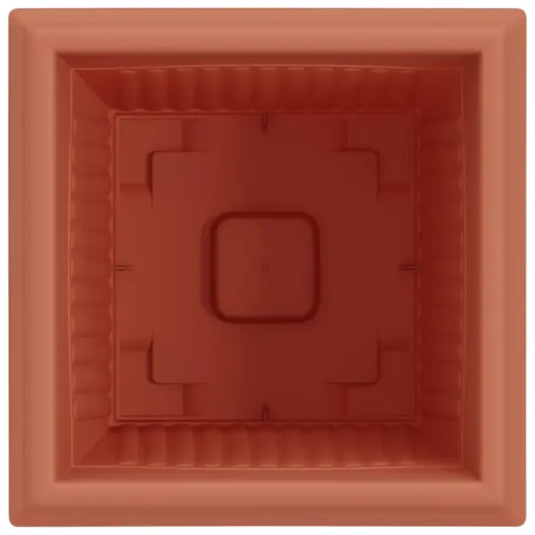 Ruutlillepotid 24 tk, kohviroosa plast, 33 x 33 x 26 cm – 7