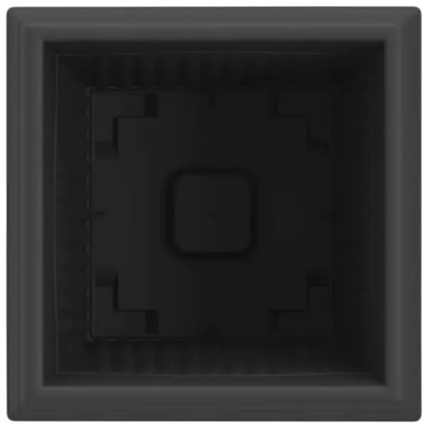 Ruutlillepotid äravooluavadega, 24 tk, must plast, 20 x 20 x 16 cm – 7