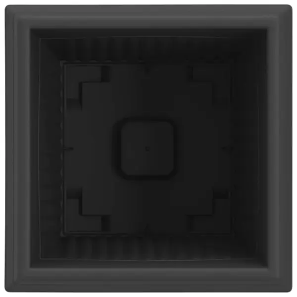 Ruutlillepotid, 24 tk, must plastmass, 28,5 x 28,5 x 22 cm – 7