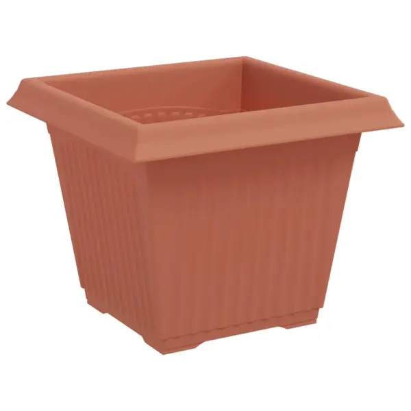 Ruutlillepotid 6 tk, kohviroosa, plastmass, 20 x 20 x 16 cm – 5