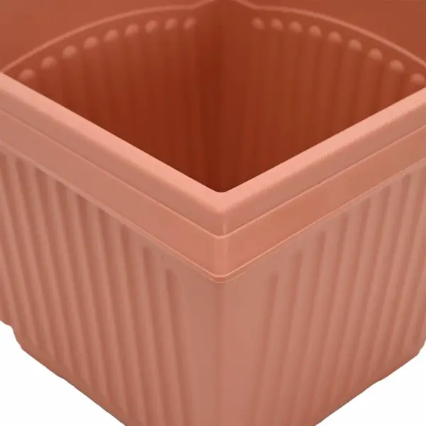 Ruutlillepotid 6 tk, kohviroosa, plastmass, 20 x 20 x 16 cm – 8