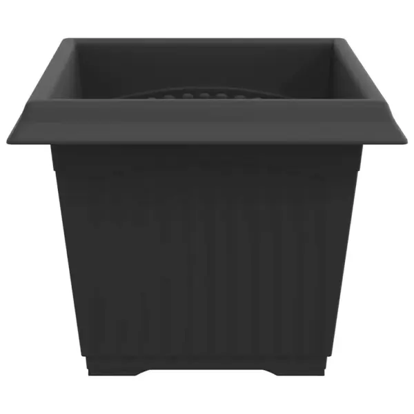 Ruutlillepotid drenaažiavadega, 6 tk, must plastmass, 23 x 23 x 17,5 cm – 6