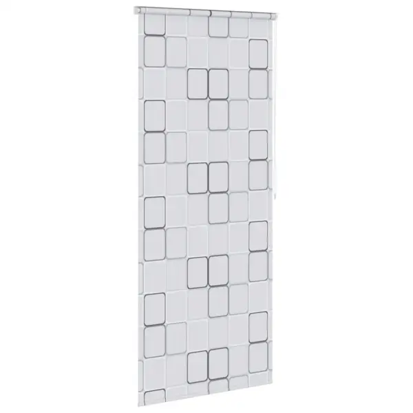 Valge ruutudega duširuloo, PEVA ja alumiinium, 100 x 240 cm – 3