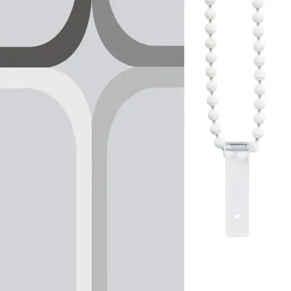 Valge ruutudega duširuloo, PEVA ja alumiinium, 100 x 240 cm – 6