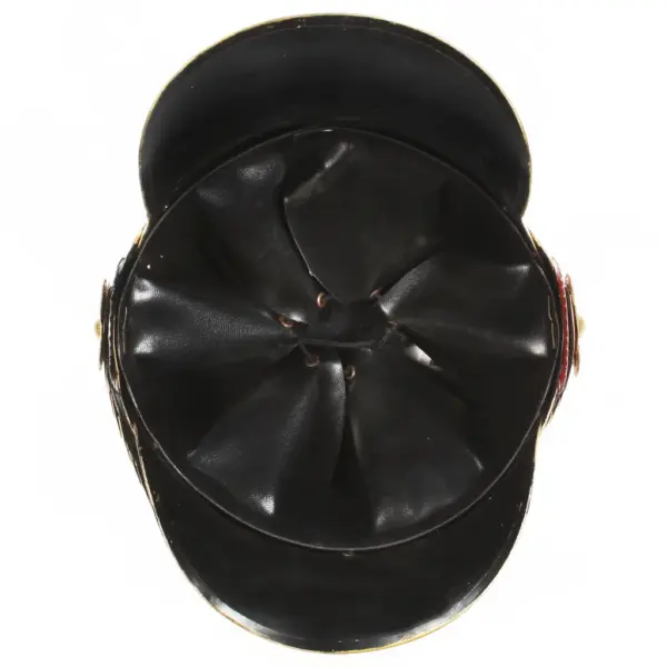 Saksa-Preisi ohvitseri LARP-kiivri jäljend, hõbedane ja messing, 18-gabariidine teras, 25 x 19 x 30 cm – 5