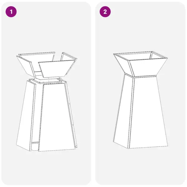 Samba istutuspotid, 2 tk, antratsiit, 35 x 35 x 73 cm – 11
