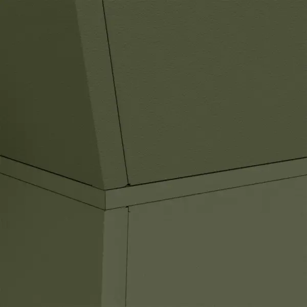 Sambakujulised istutusnõud õue, 2 tk, oliivroheline, 35 x 35 x 73 cm – 9