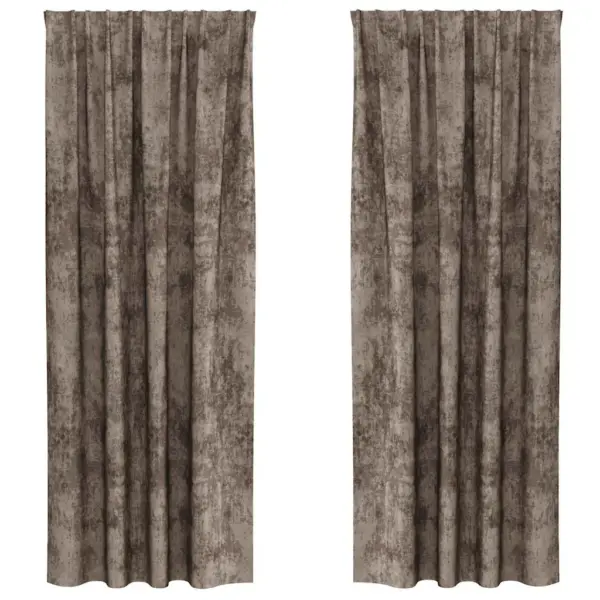 Sametkardinad, 2 tk, cappuccino, 245 x 140 cm - 2