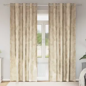Pimendavad sametkardinad, 2 tk, kreem, 260 x 140 cm