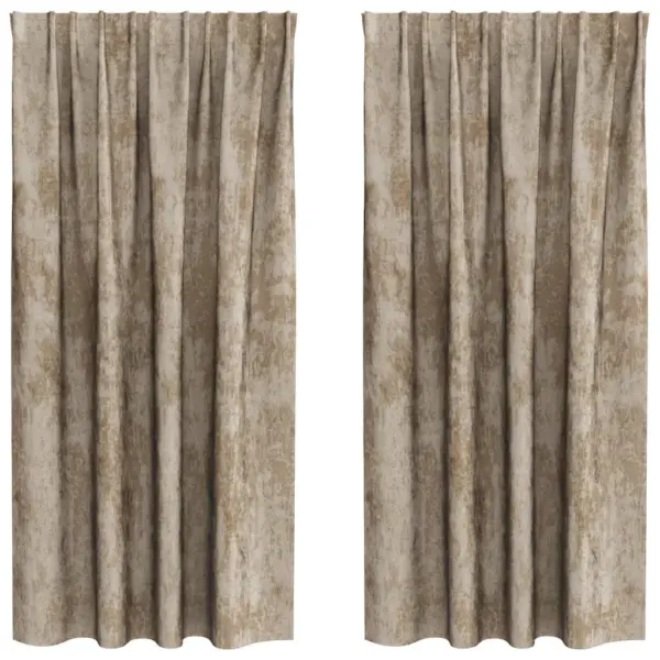 Pimendava efektiga sametkardinad, 2 tk, šampanjavärvi, 175 x 140 cm – 2