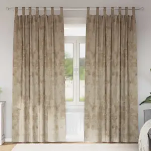 Pimendavad šampanjavärvi sametkardinad, 2 tk, 245 x 140 cm