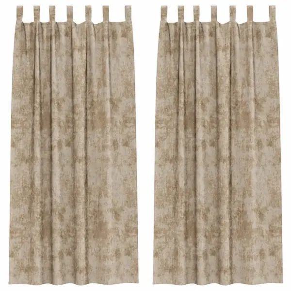 Pimendavad šampanjavärvi sametkardinad, 2 tk, 245 x 140 cm – 2