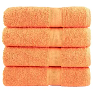 Saunalinade komplekt SOLUND, oranž, 4 tk, 100 x 150 cm, 600 gsm, 100% puuvill