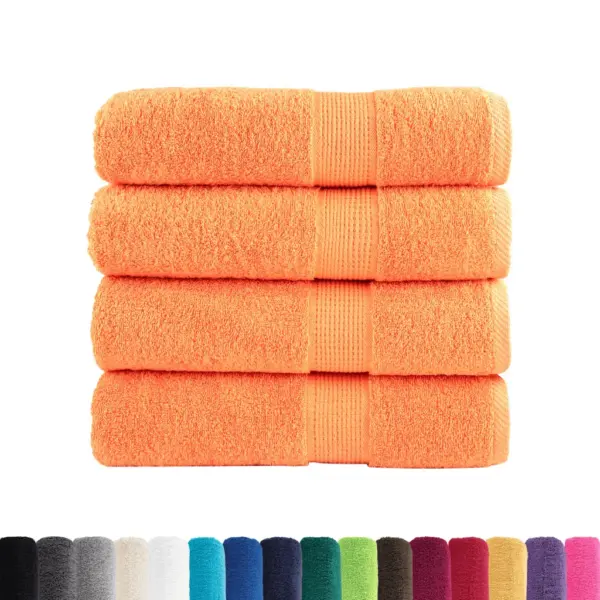 Saunalinade komplekt SOLUND, oranž, 4 tk, 100 x 150 cm, 600 gsm, 100% puuvill – 2