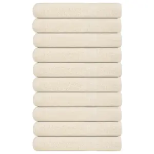 Saunalinad FROGN, 10 tk komplekt, kreemjasvalge, 80 x 200 cm, 360 g/m², 100% puuvill