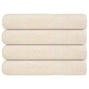 Saunalinad FROGN, 4 tk, kreemjasvalge, 100% puuvill, 80 x 200 cm, 360 g/m²