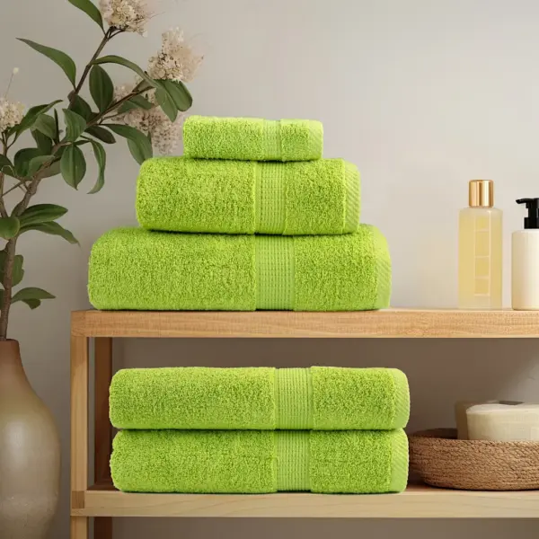 Paksud saunalinad SOLUND, õunarohelised, 4 tk, 80 x 200 cm, 100% puuvill, 600 gsm – 3