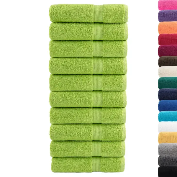 Saunalinade komplekt SOLUND, 10 tk, õunaroheline, 70 x 140 cm, 600 gsm, 100% puuvill – 2