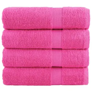 Saunalinade komplekt SOLUND, roosa, 4 tk, 100 x 150 cm, 100% puuvill, 600 gsm
