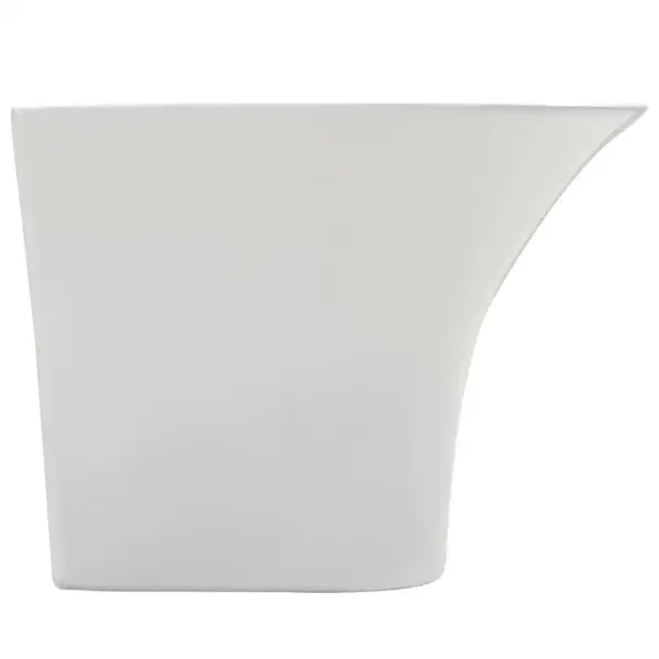 Valge seinale paigaldatav vannitoa kraanikauss glaseeritud keraamikast, 47 x 45 x 37 cm – 4