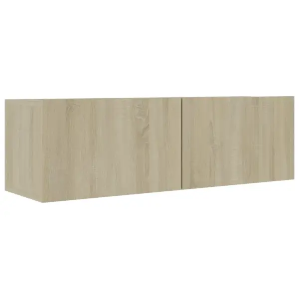 Seinale kinnitatav 4-osaline telerikappide komplekt, sonoma tamme tooni tehispuit, 2x 80 x 30 x 30 cm ja 2x 100 x 30 x 30 cm – 5
