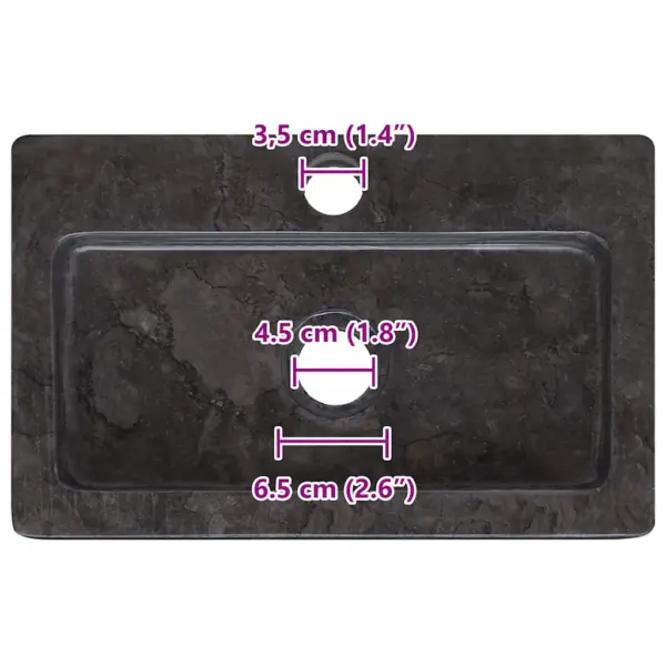 Seinale kinnitatav must marmorvalamu, 38 x 24 x 6,5 cm – 12