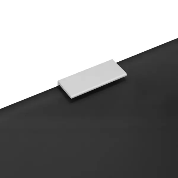 Seinale kinnitatav pissuaari vahesein, must karastatud klaas, 90 x 40 cm – 7