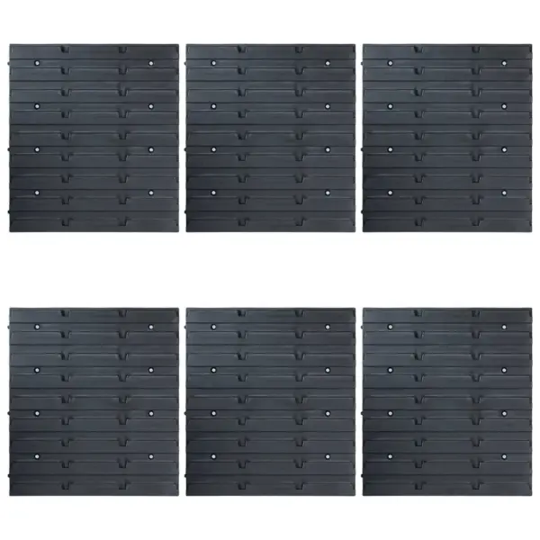 Seinale paigaldatav 96-osaline plastist hoiukarpide ja seinapaneelide komplekt, sinine – 4