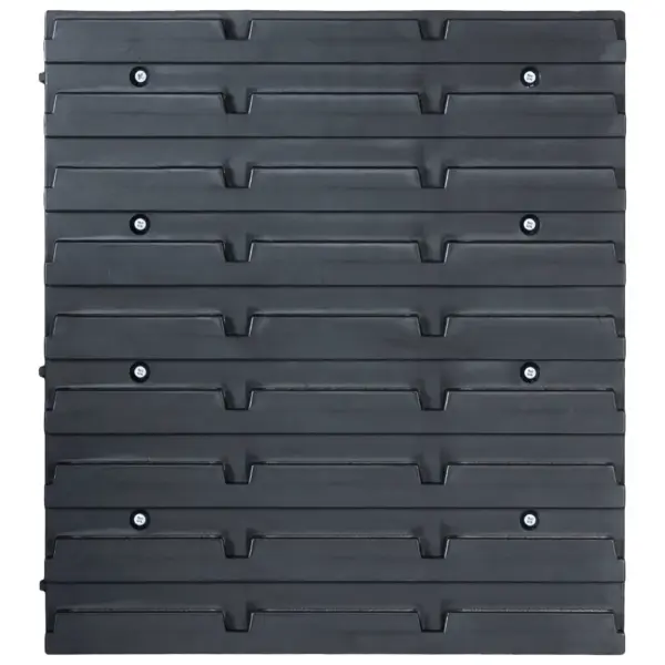 Seinale paigaldatav 96-osaline plastist hoiukarpide ja seinapaneelide komplekt, sinine – 5