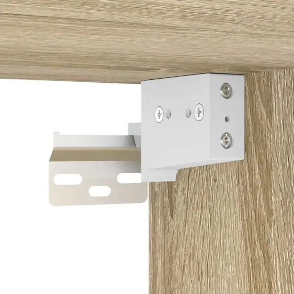 Seinale paigaldatav 3-osaline telerikappide komplekt, sonoma tamme tooni tehispuit – 11