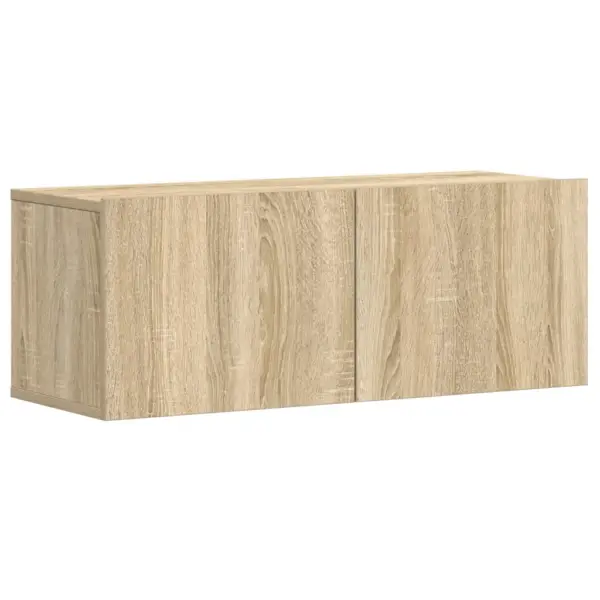 Seinale paigaldatav 3-osaline telerikappide komplekt, sonoma tamme tooni tehispuit – 4