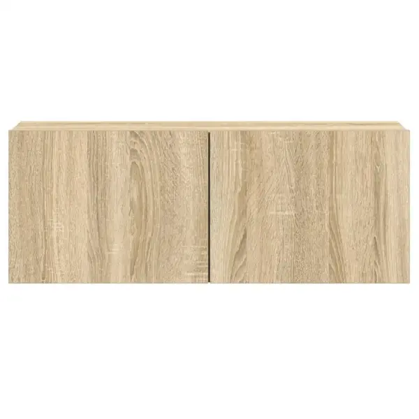 Seinale paigaldatav 3-osaline telerikappide komplekt, sonoma tamme tooni tehispuit – 7