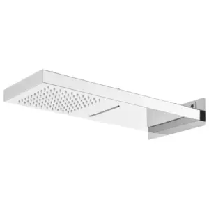 Seinale paigaldatav vihmaduši ja peaduši otsak, hõbedane roostevaba teras, 55 x 27 cm