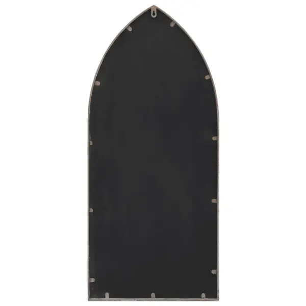 Dekoratiivne gooti kaarakna kujuline seinapeegel, liivakarva rauaraam, 100 x 45 cm – 4