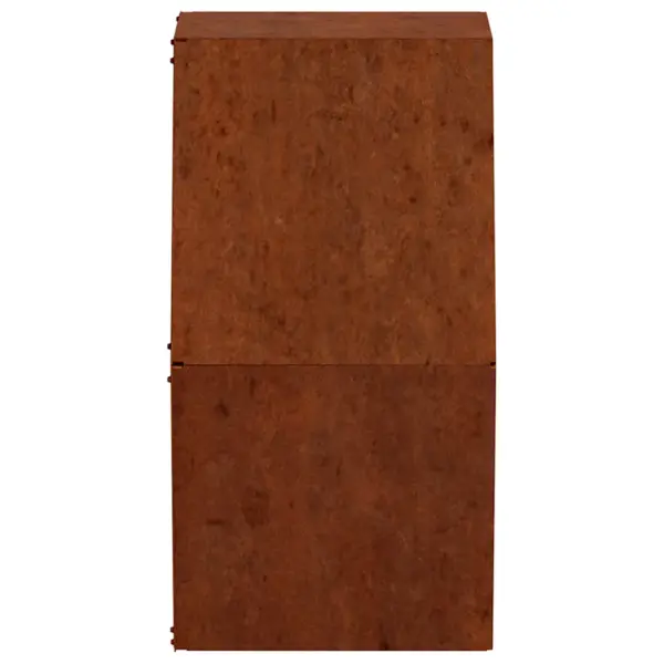 Seinataimekastid 2 tk, roostes Corten terasest, 46 x 10 x 40 cm – 7
