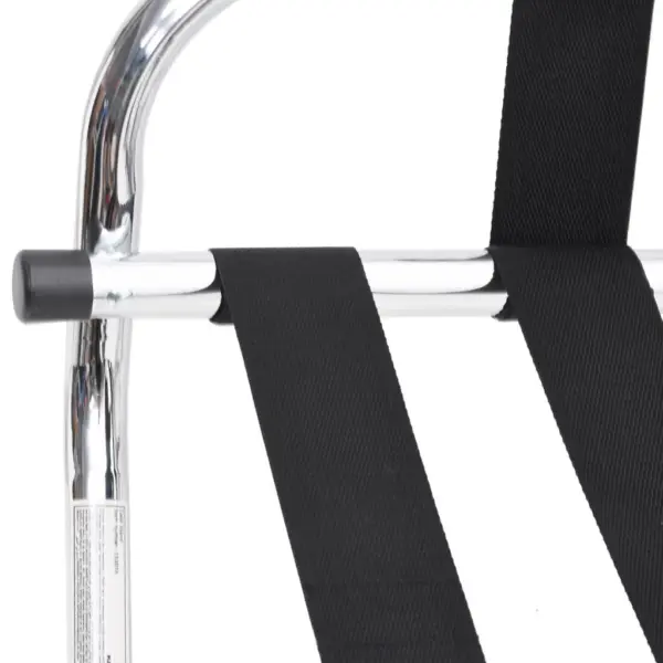 Kokkupandav seljatoega pagasiriiul, must ja hõbedane teras, 4 nailonrihma, 56 x 39 x 52 cm – 7