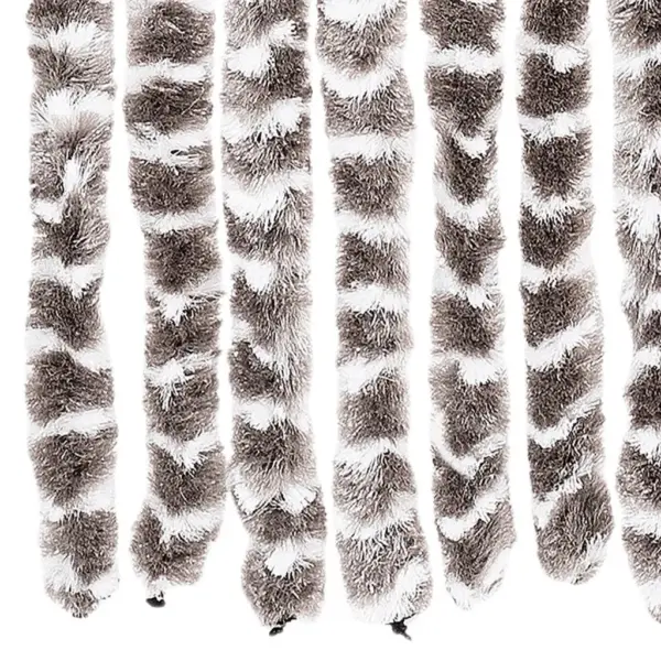 Šenillist putukakardin uksele, pruunikashall-valge, 100 x 220 cm – 5